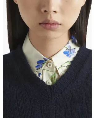 Prada フローラルプリント シルクシャツ - サムネイル5