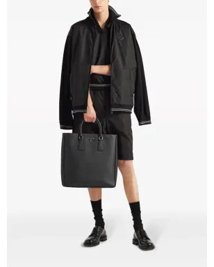 Prada トライアングルロゴ パネル切替え ボンバージャケット - サムネイル2