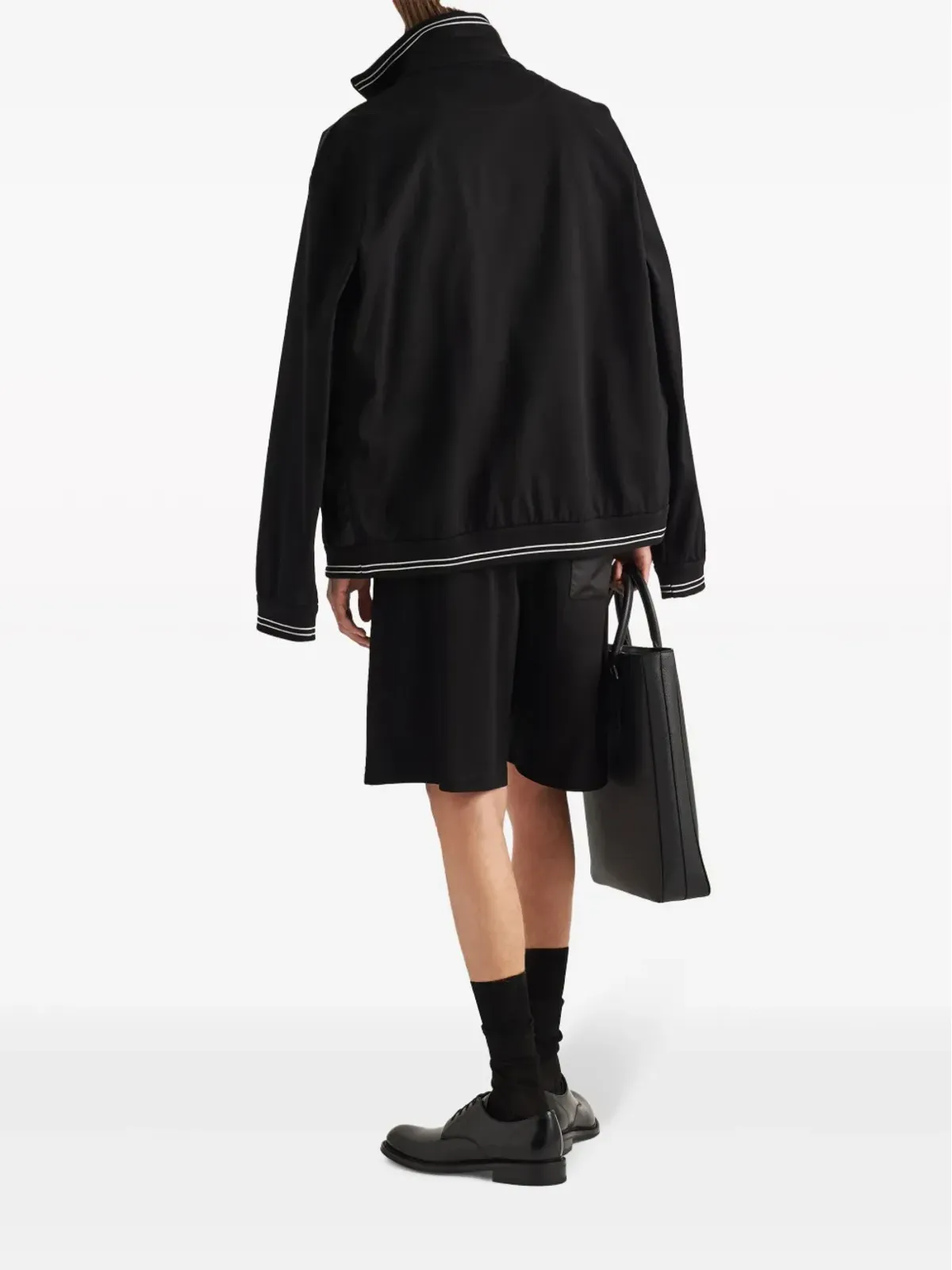 Prada トライアングルロゴ パネル切替え ボンバージャケット - 画像3