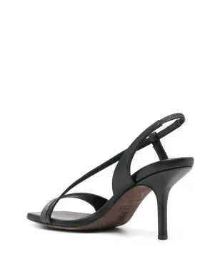 Brunello Cucinelli 95mm Monili-chain レザーサンダル - シルバー - サムネイル3