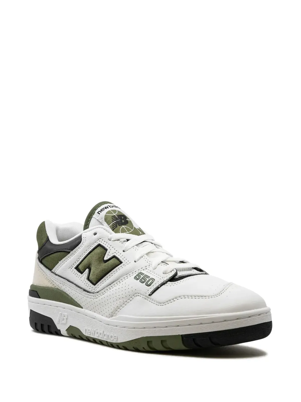 New Balance 550 ホワイト/ダークオリーブ スニーカー - 画像2