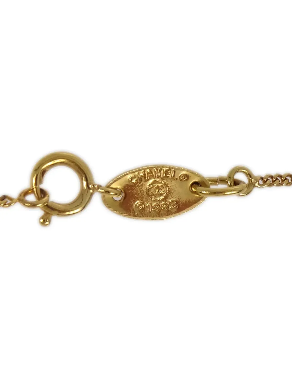 CHANEL ビンテージ 1982年 ミニ CC ペンダント ネックレス - ゴールド - 画像3