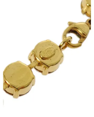 CHANEL ビンテージ 1996年 CC ロゴ チャームとラインストーン装飾 ブレスレット - ゴールド - サムネイル4