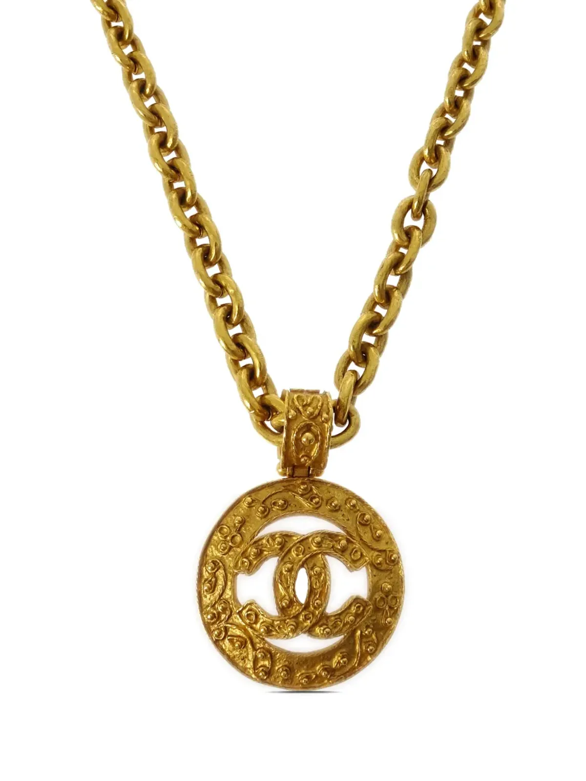 CHANEL ビンテージ 1994年 CCメダリオン ネックレス - ゴールド - 画像2