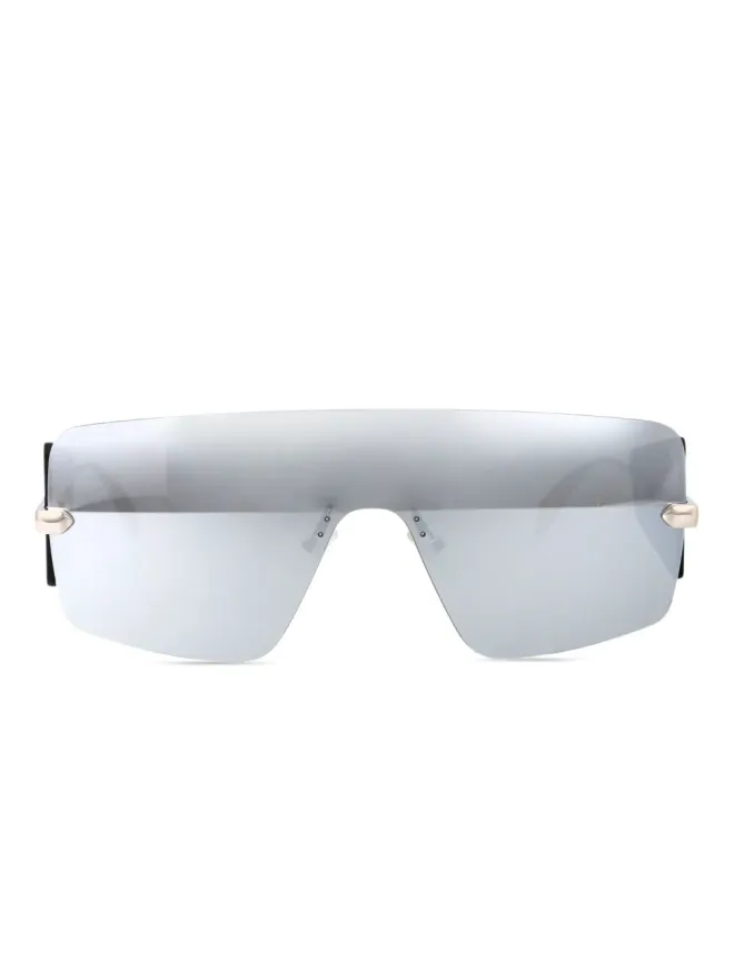 Alexander McQueen Eyewear Alexander McQueen Eyewear 鏡面シールドフレームサングラスの商品画像