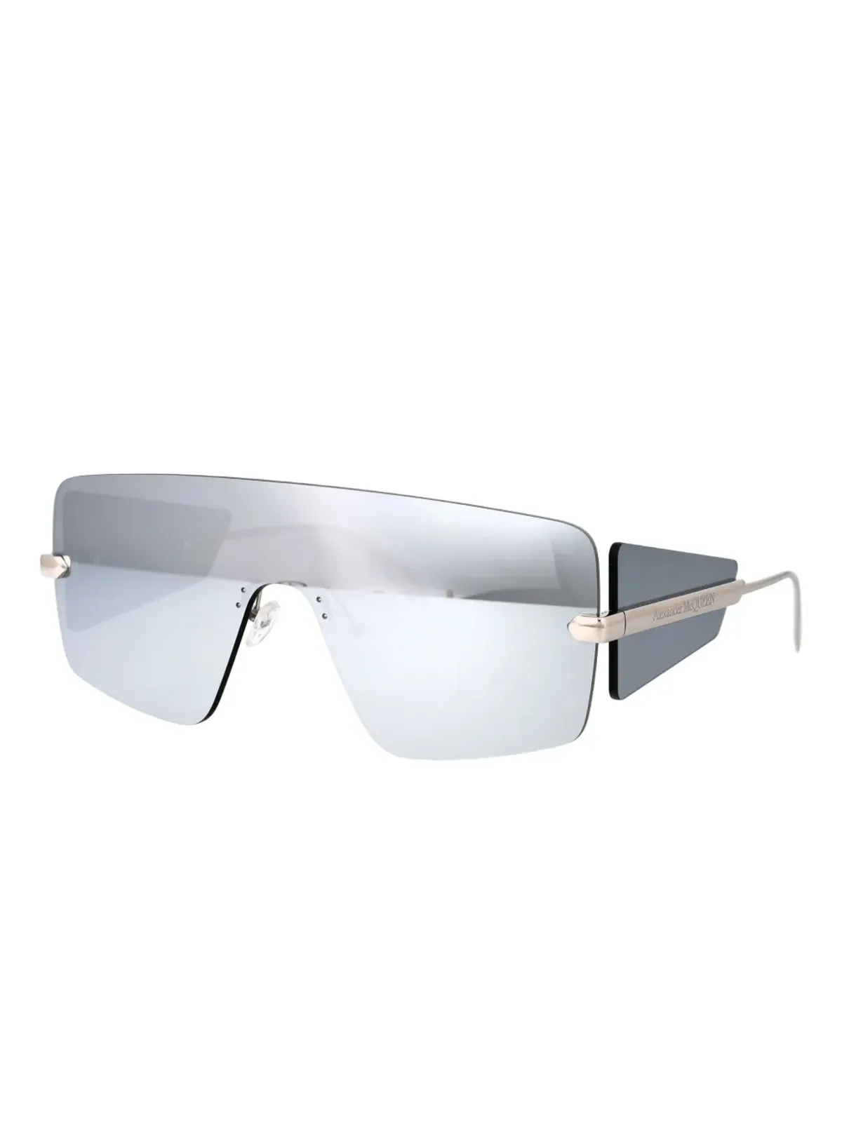 Alexander McQueen Eyewear 鏡面シールドフレームサングラス - 画像2
