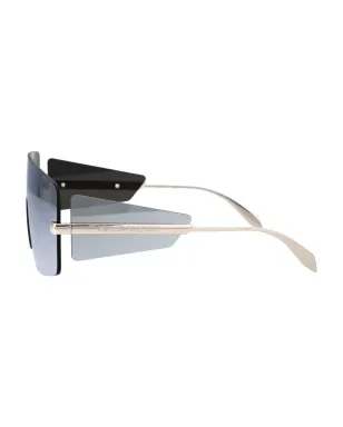 Alexander McQueen Eyewear 鏡面シールドフレームサングラス - サムネイル3