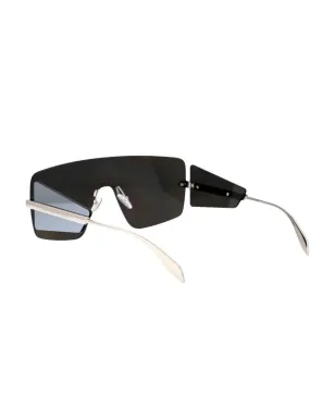 Alexander McQueen Eyewear 鏡面シールドフレームサングラス - サムネイル4