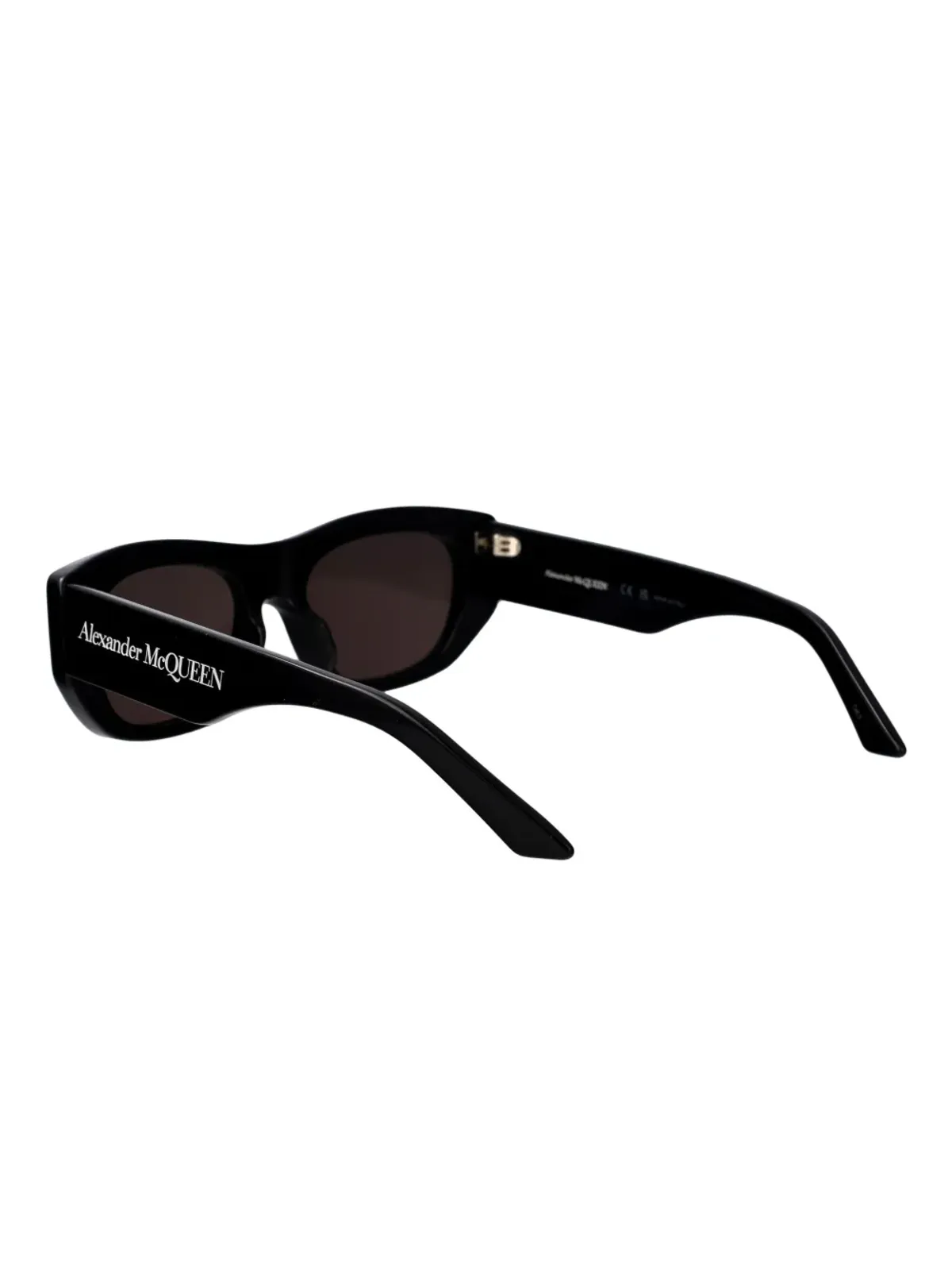 Alexander McQueen Eyewear ロゴプリント・ジオメトリックフレーム サングラス - 画像4