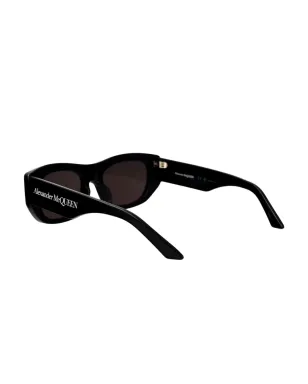 Alexander McQueen Eyewear ロゴプリント・ジオメトリックフレーム サングラス - サムネイル4