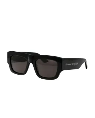 Alexander McQueen Eyewear ロゴプリント・スクエアフレーム サングラス - サムネイル2