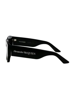 Alexander McQueen Eyewear ロゴプリント・スクエアフレーム サングラス - サムネイル3