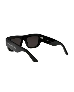 Alexander McQueen Eyewear ロゴプリント・スクエアフレーム サングラス - サムネイル4