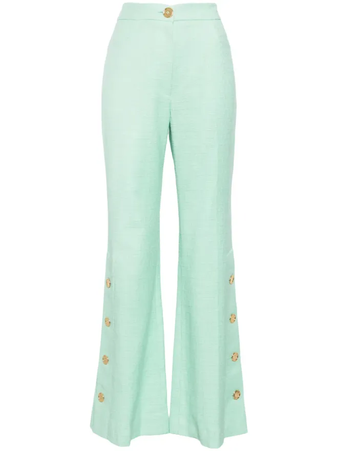 Patou Patou ボタンヘム ツイード フレアパンツの商品画像