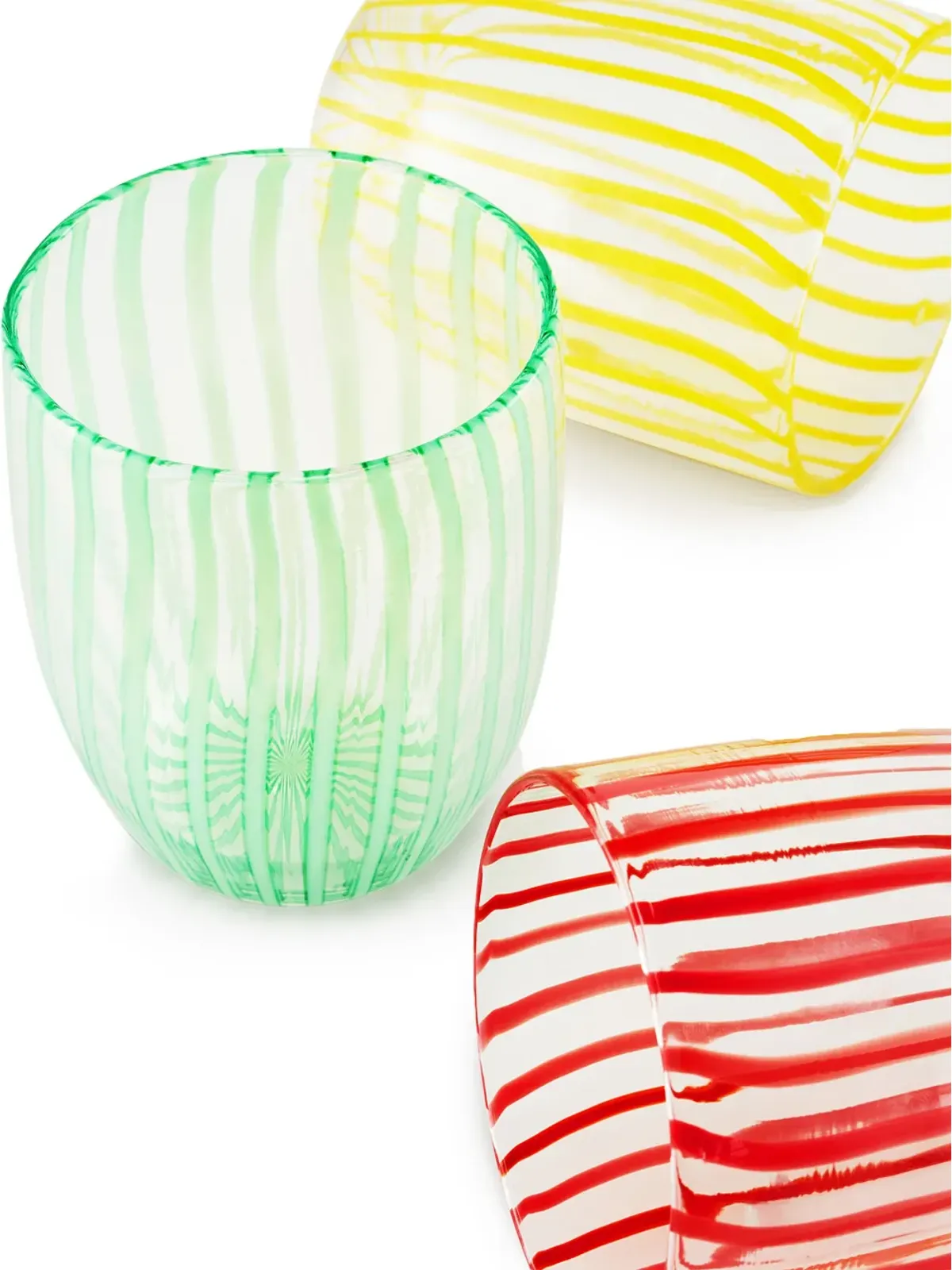 AQUAZZURA CASA Capri Stripe tumblers (set of two) - Red - 画像4