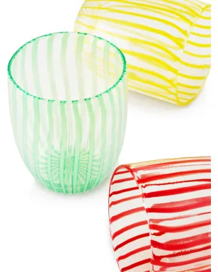 AQUAZZURA CASA Capri Stripe tumblers (set of two) - Red - サムネイル4
