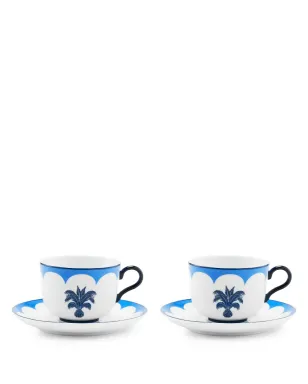 AQUAZZURA CASA Jaipur teacups and saucers (set of two) - Blue - サムネイル1