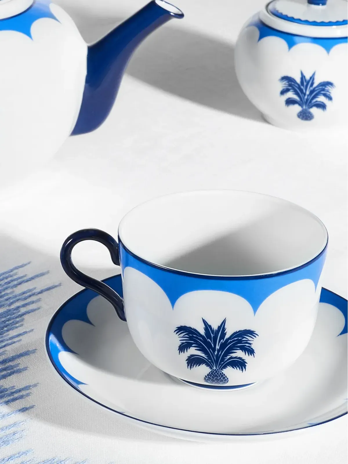 AQUAZZURA CASA Jaipur teacups and saucers (set of two) - Blue - 画像4
