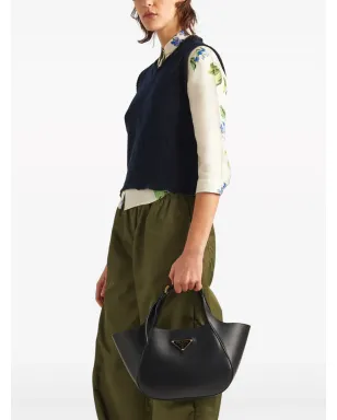 Prada トートバッグ エナメル 三角ロゴ レザー - サムネイル2