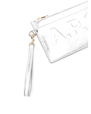 A.P.C. ジップアップレザー クラッチバッグ - シルバー - サムネイル4