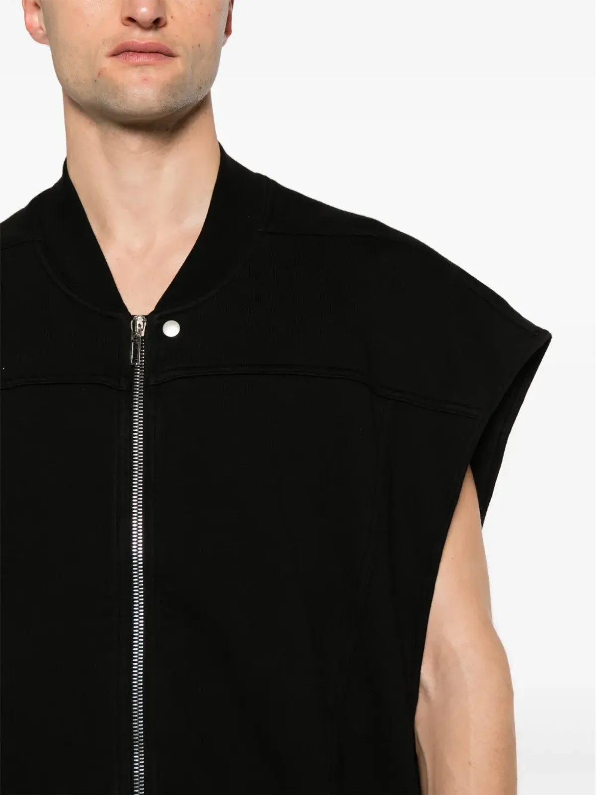 Rick Owens DRKSHDW Jumbo Flight オーガニックコットン ジレ - ブラック - 画像5