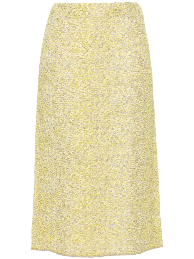 Fabiana Filippi Fabiana Filippi ストレートツイードミディスカート - イエローの商品画像