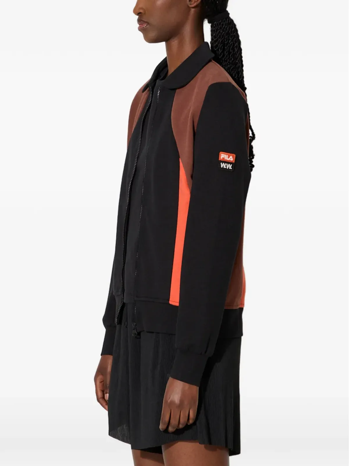 Fila ジップスウェットシャツ ブラック - 画像3