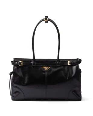 Prada 大型ボニー トートバッグ - ブラック - サムネイル1