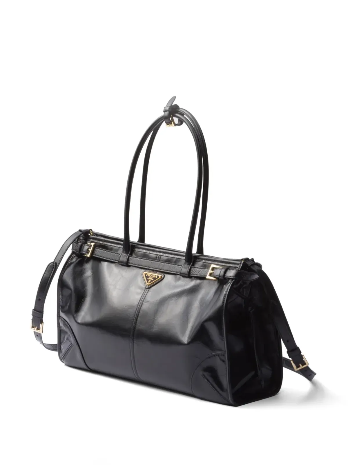 Prada 大型ボニー トートバッグ - ブラック - 画像5