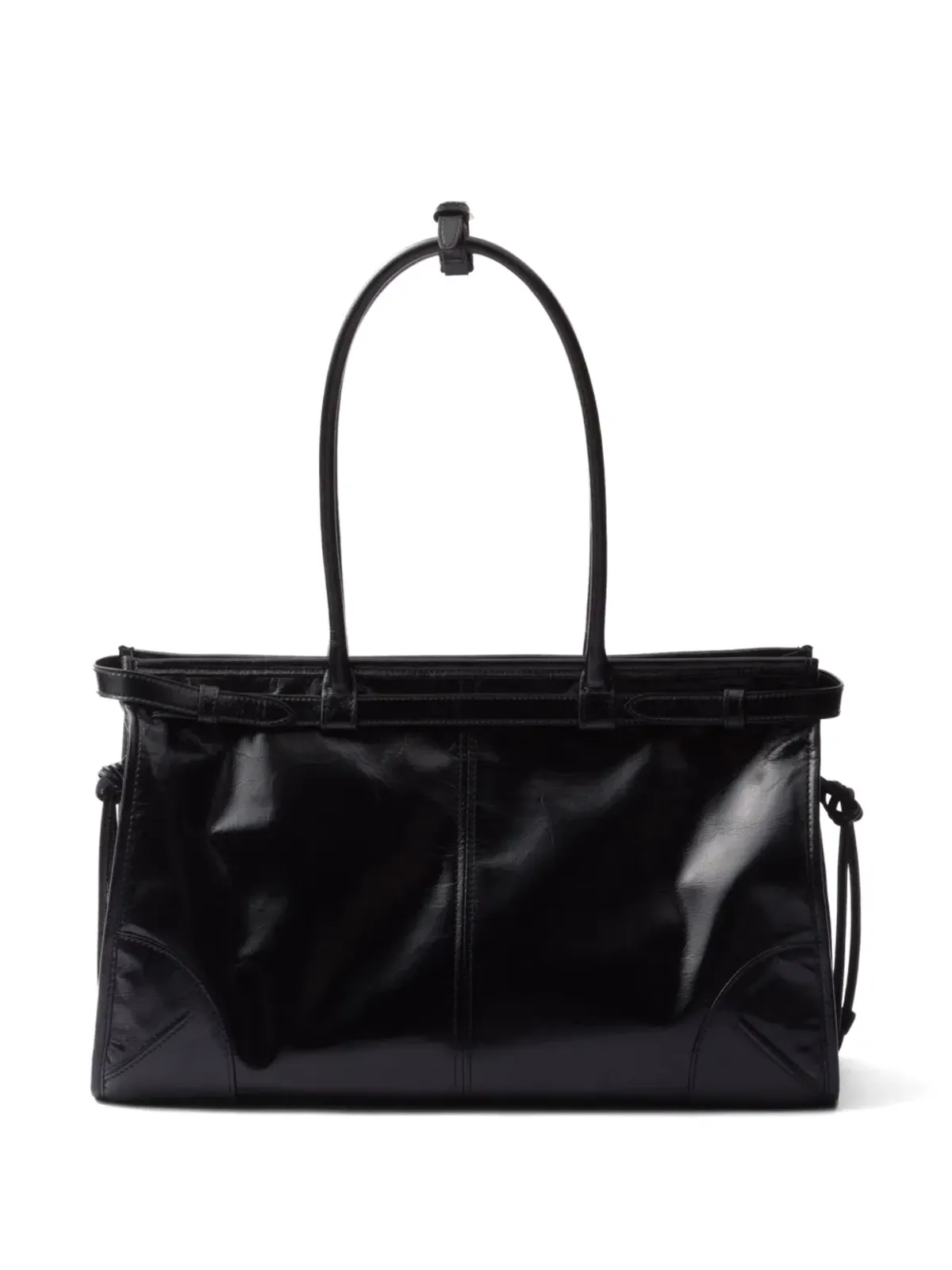 Prada 大型ボニー トートバッグ - ブラック - 画像3