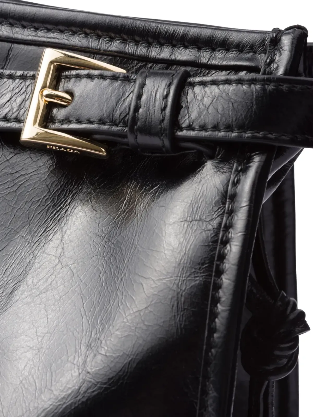 Prada 大型ボニー トートバッグ - ブラック - 画像4