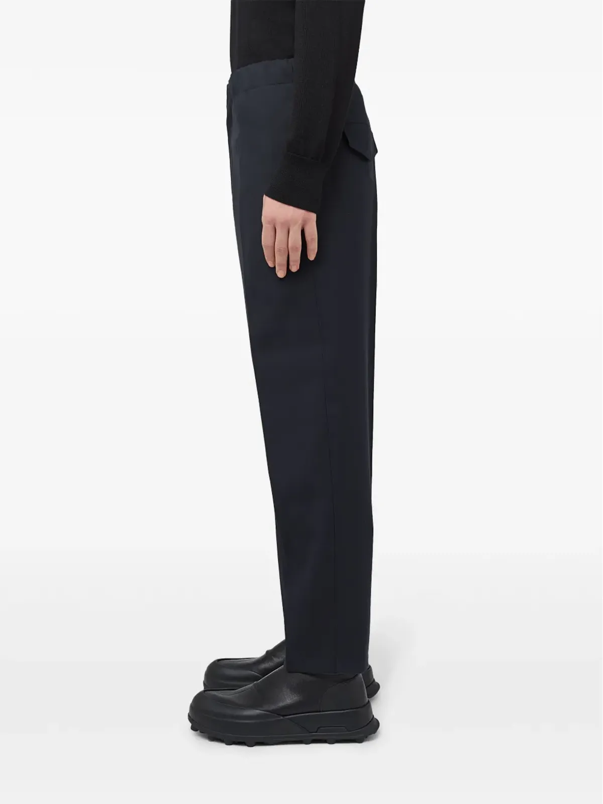 Jil Sander ウール テーパードパンツ ブルー - 画像3