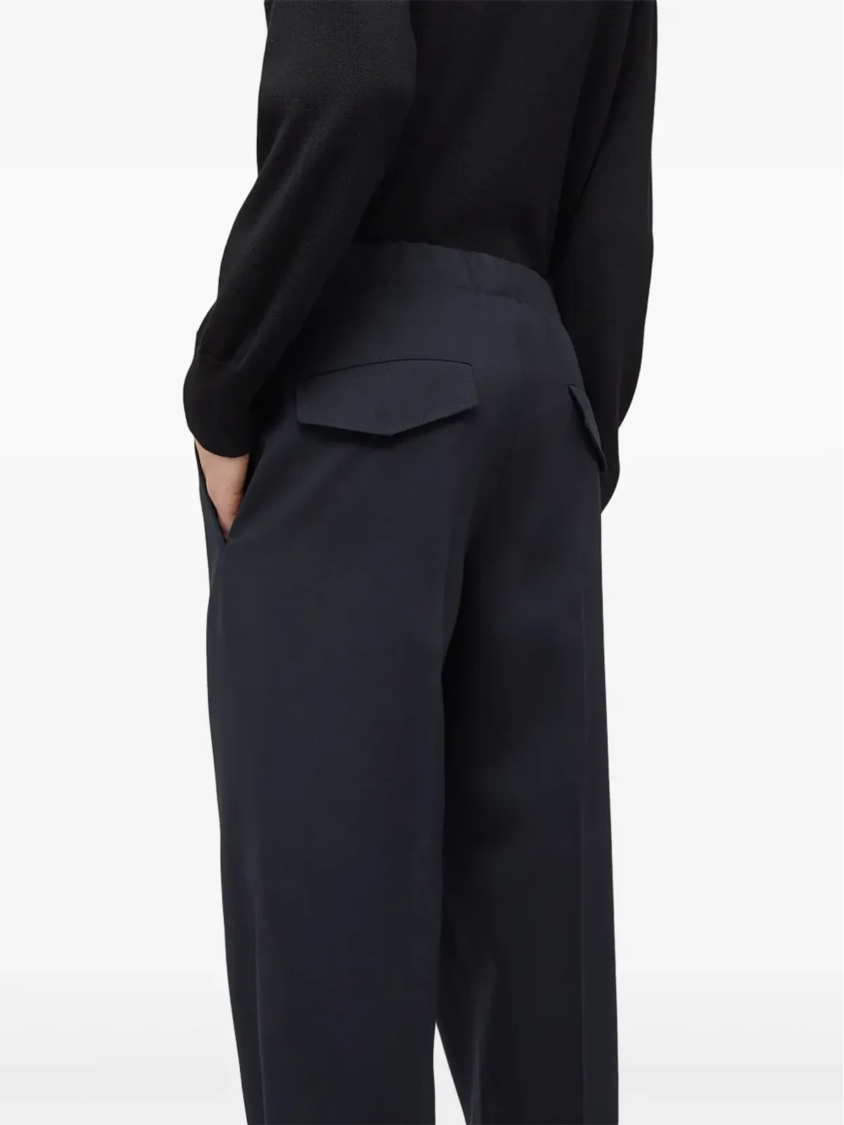 Jil Sander ウール テーパードパンツ ブルー - 画像4