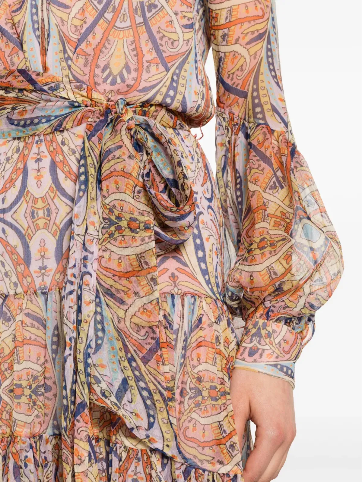 ETRO グラフィックプリント入りシルク ミディドレス - ニュートラルカラー - 画像5