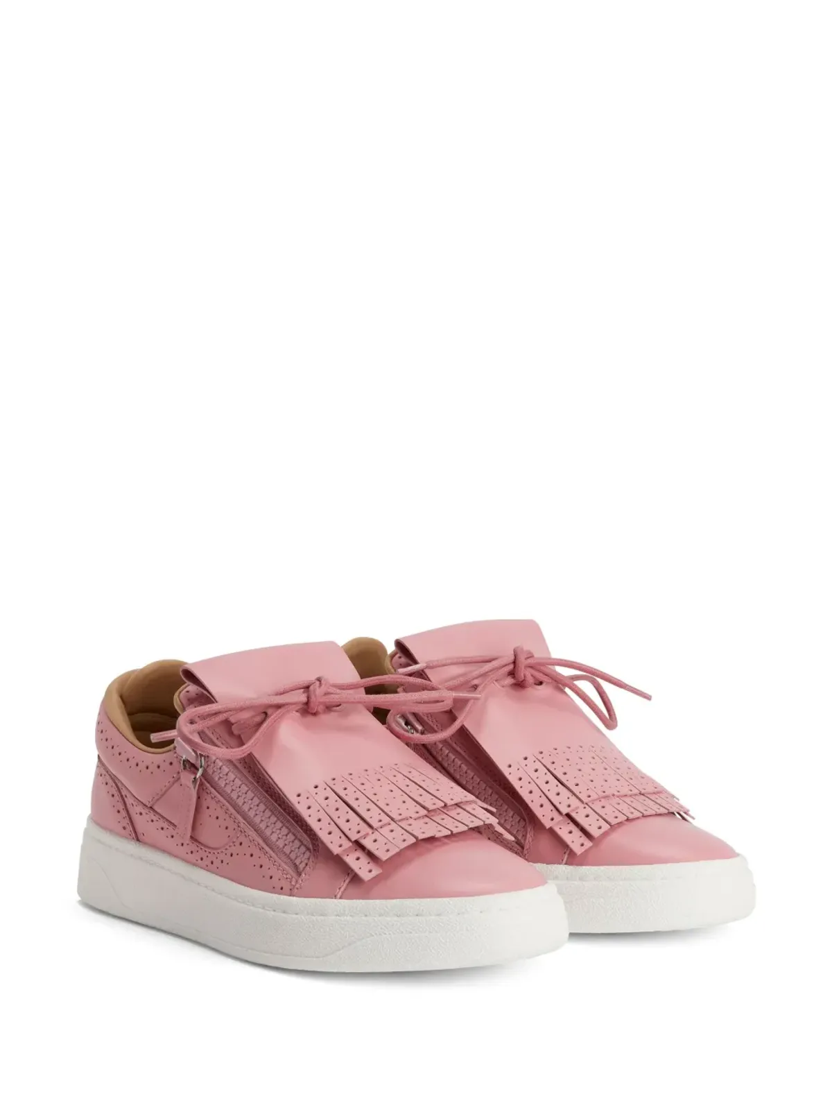Giuseppe Zanotti GZ-94 パンチングレザー スニーカー - ピンク - 画像2