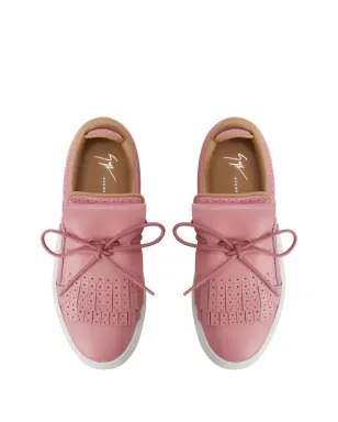 Giuseppe Zanotti GZ-94 パンチングレザー スニーカー - ピンク - サムネイル4