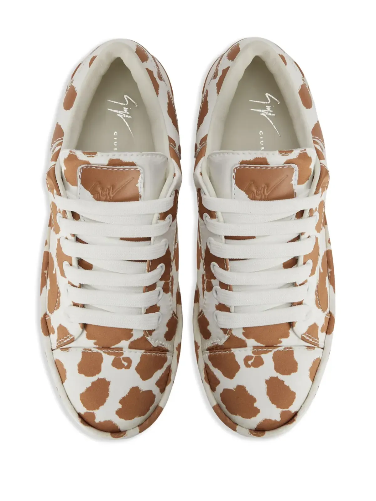 Giuseppe Zanotti GZシティ 牛柄スニーカー ブラウン - 画像4