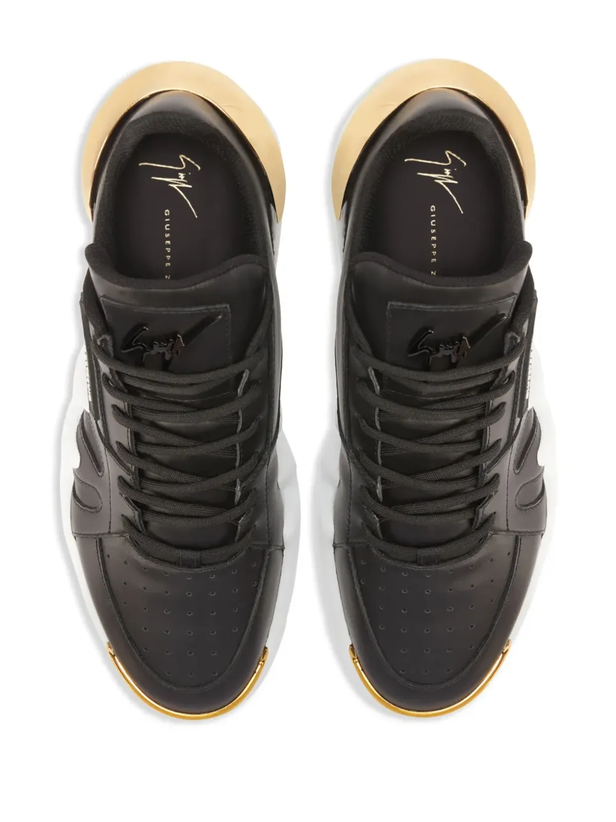 Giuseppe Zanotti タロン ハードウェアディテール ロートップスニーカー - 画像4