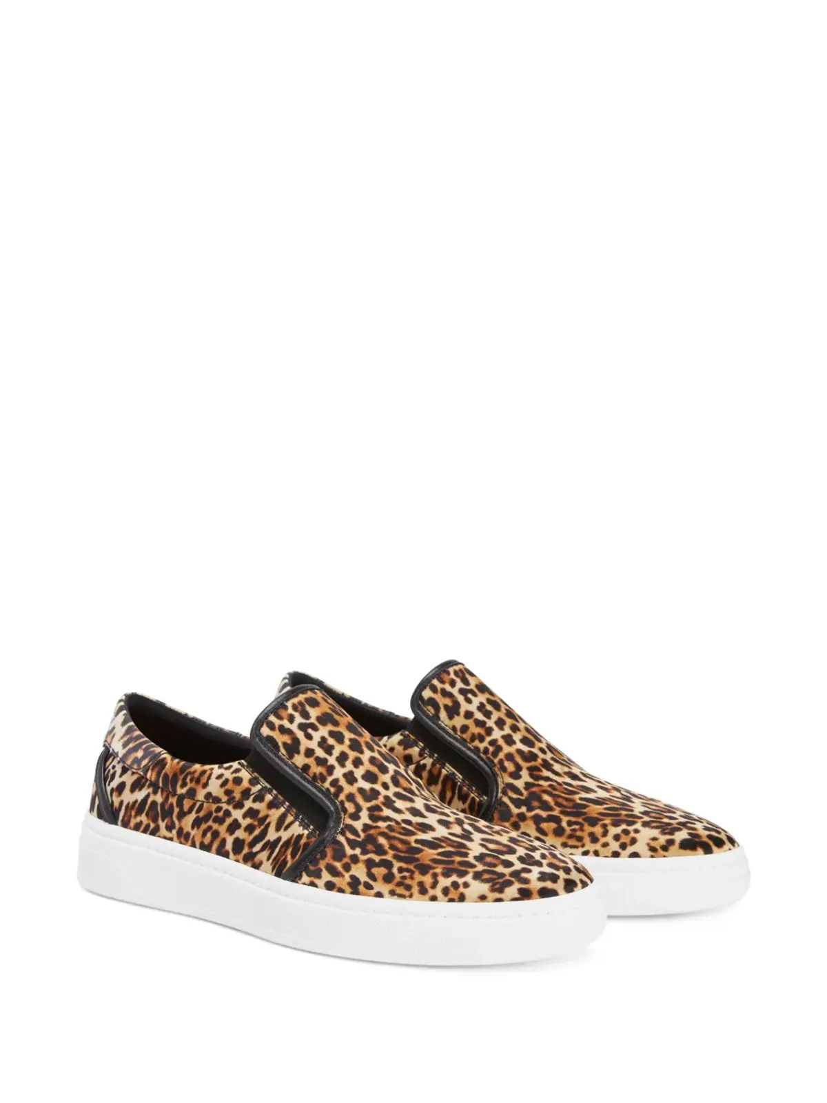 Giuseppe Zanotti GZ94 レオパード柄スリップオンスニーカー ブラウン - 画像2