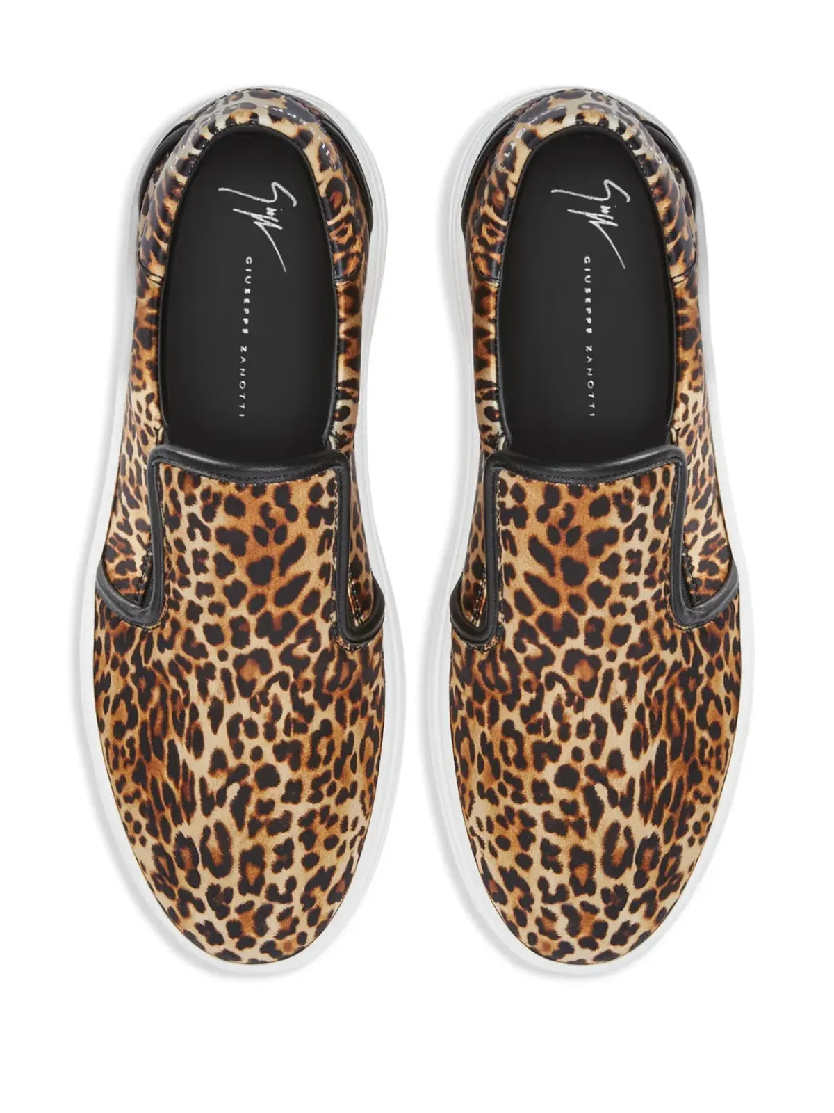 Giuseppe Zanotti GZ94 レオパード柄スリップオンスニーカー ブラウン - 画像4