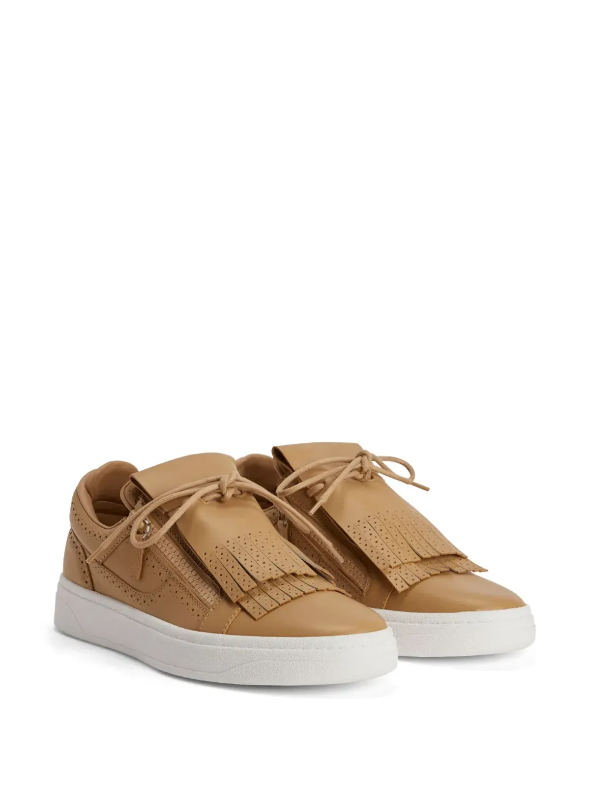 Giuseppe Zanotti GZ94 ロー・トップ レザー スニーカー - ブラウン - 画像2