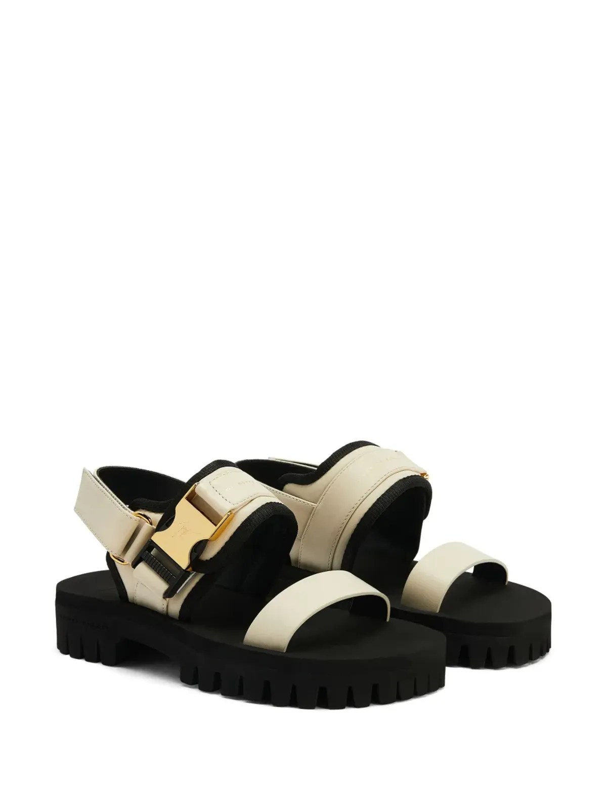 Giuseppe Zanotti シャヤン チャンキー レザー サンダル - ニュートラル - 画像2