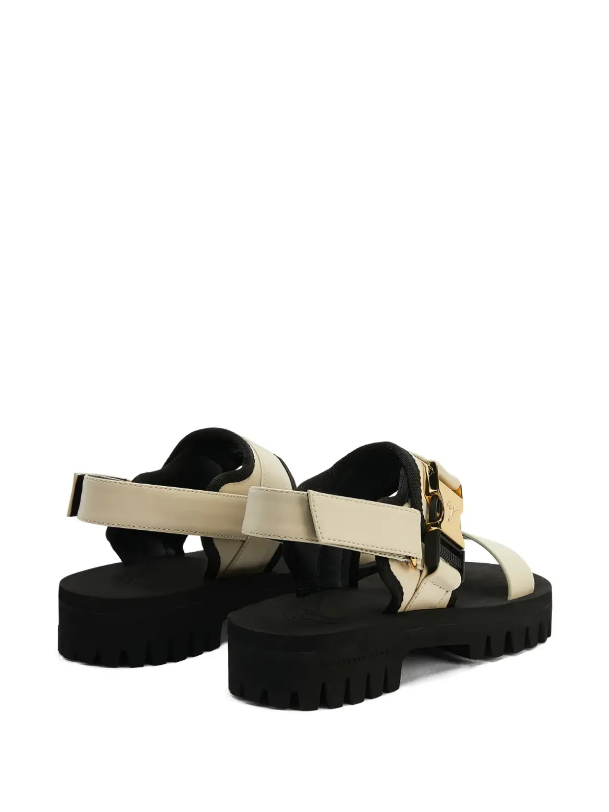 Giuseppe Zanotti シャヤン チャンキー レザー サンダル - ニュートラル - 画像3