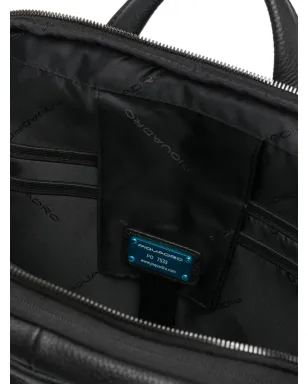 PIQUADRO ロゴパッチ レザーバックパック - サムネイル5