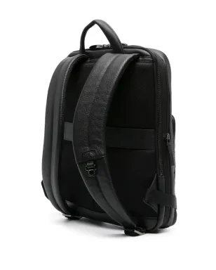 PIQUADRO ロゴパッチ レザーバックパック - サムネイル3