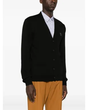 Maison Kitsuné Chillax Fox ウール カーディガン ブラック - サムネイル3