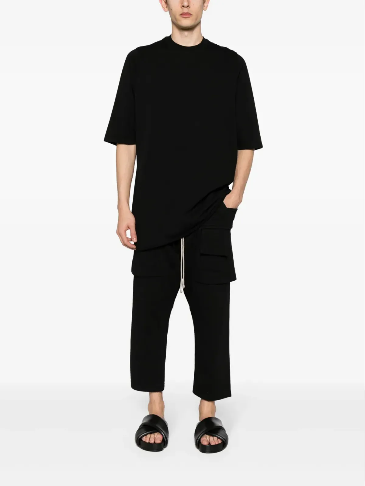 Rick Owens DRKSHDW Creatch クロップドカーゴパンツ - ブラック - 画像2