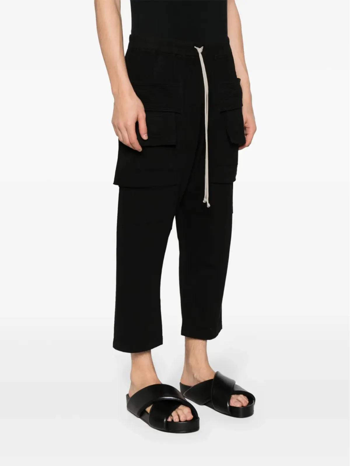Rick Owens DRKSHDW Creatch クロップドカーゴパンツ - ブラック - 画像3