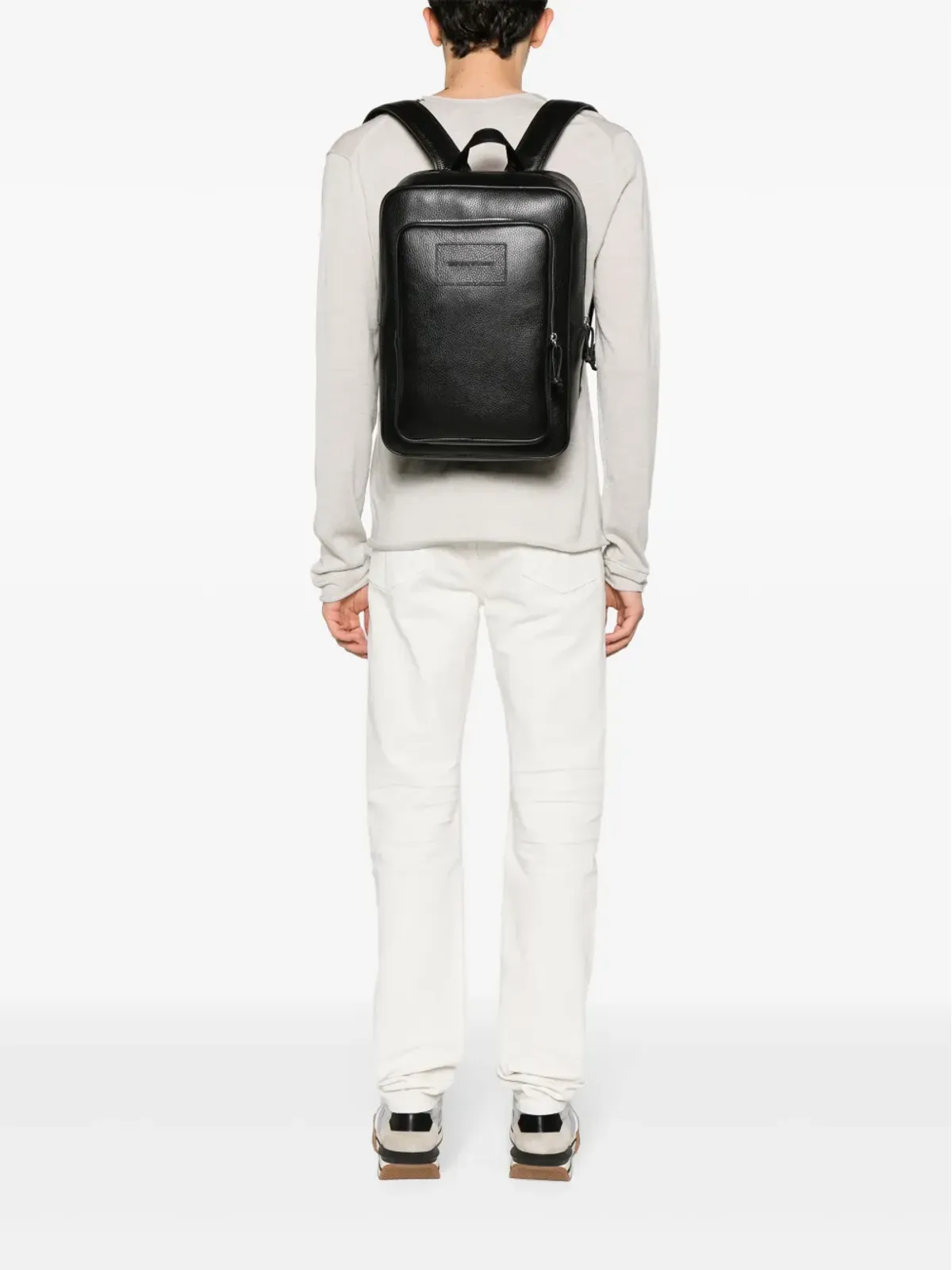 Emporio Armani グレインドレザー バッグパック - 画像2