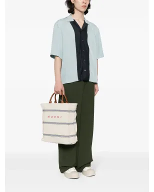 Marni ロゴプリント キャンバス トートバッグ - サムネイル2